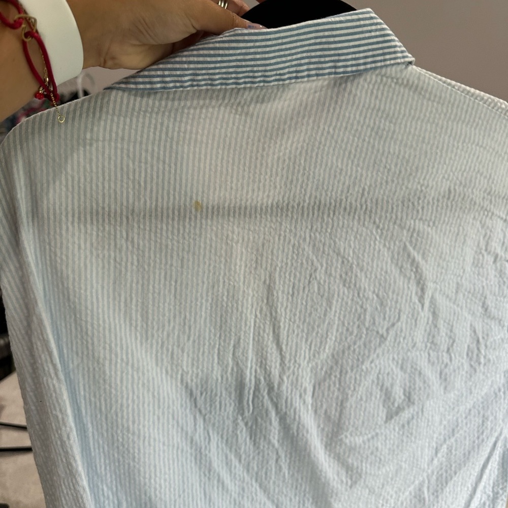 Striped two tone button down - Picture 4 of 4